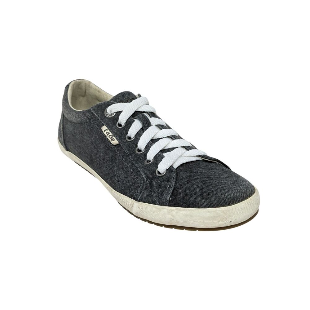 Taos Star Canvas Sneakers Gray Lace Up Comfort Shoes Women's‎ Size 8